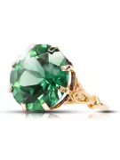 Emerald Original Vintage 14K Rose Gold Ring Vintage craft vrc073r